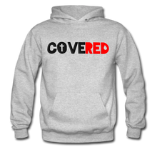 Load image into Gallery viewer, COVERED Black+Red Hoodie (Puff Raised)