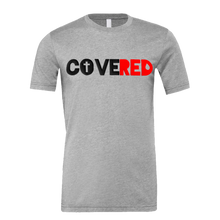 Load image into Gallery viewer, COVERED Black+Red Logo Tee (Puff Raised)
