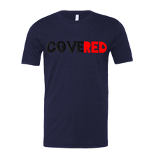 Load image into Gallery viewer, COVERED Black+Red Logo Tee (Puff Raised)