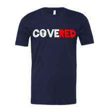 Load image into Gallery viewer, COVERED White+Red Logo Tee (Puff Raised)
