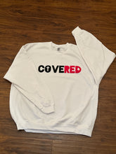 Load image into Gallery viewer, COVERED Black+Red Sweatshirt (Puff Raised)