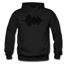 Load image into Gallery viewer, Jesus FR3QNCÏ Audio WAV Black Logo Hoodie (Puff Raised)