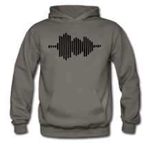 Load image into Gallery viewer, Jesus FR3QNCÏ Audio WAV Black Logo Hoodie (Puff Raised)