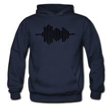 Load image into Gallery viewer, Jesus FR3QNCÏ Audio WAV Black Logo Hoodie (Puff Raised)