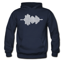 Load image into Gallery viewer, Jesus FR3QNCÏ Audio WAV White Logo Hoodie (Puff Raised)