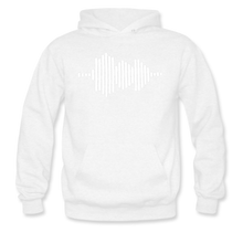 Load image into Gallery viewer, Jesus FR3QNCÏ Audio WAV White Logo Hoodie (Puff Raised)