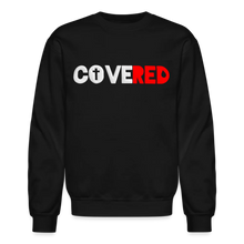 Load image into Gallery viewer, COVERED White+Red Sweatshirt (Puff Raised)