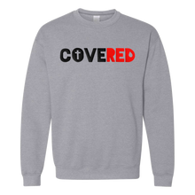 Load image into Gallery viewer, COVERED Black+Red Sweatshirt (Puff Raised)