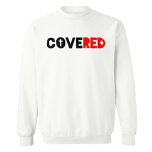 Load image into Gallery viewer, COVERED Black+Red Sweatshirt (Puff Raised)