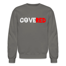Load image into Gallery viewer, COVERED White+Red Sweatshirt (Puff Raised)