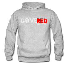 Load image into Gallery viewer, COVERED White+Red Hoodie (Puff Raised)
