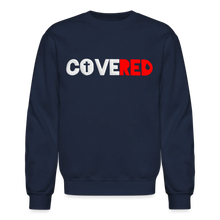 Load image into Gallery viewer, COVERED White+Red Sweatshirt (Puff Raised)