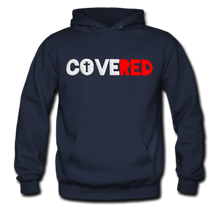 Load image into Gallery viewer, COVERED White+Red Hoodie (Puff Raised)