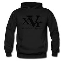 Load image into Gallery viewer, XayVr Brand Apparel Black Logo Hoodie (Puff Raised)