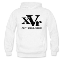 Load image into Gallery viewer, XayVr Brand Apparel Black Logo Hoodie (Puff Raised)