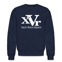 Load image into Gallery viewer, XayVr Brand Apparel White Logo Sweatshirt (Puff Raised)