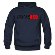 Load image into Gallery viewer, COVERED Black+Red Hoodie (Puff Raised)
