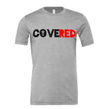 Load image into Gallery viewer, COVERED Black+Red Logo Tee (Puff Raised)
