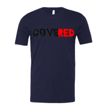 Load image into Gallery viewer, COVERED Black+Red Logo Tee (Puff Raised)
