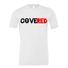 Load image into Gallery viewer, COVERED Black+Red Logo Tee (Puff Raised)
