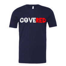 Load image into Gallery viewer, COVERED White+Red Logo Tee (Puff Raised)
