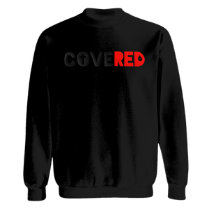 COVERED Black+Red Sweatshirt (Puff Raised)