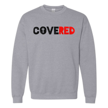 Load image into Gallery viewer, COVERED Black+Red Sweatshirt (Puff Raised)
