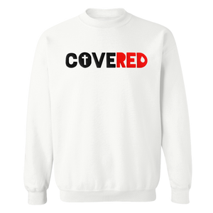 COVERED Black+Red Sweatshirt (Puff Raised)