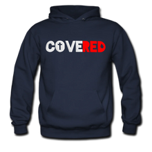 Load image into Gallery viewer, COVERED White+Red Hoodie (Puff Raised)
