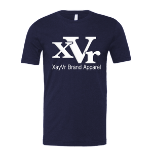 XayVr Brand Apparel White Logo Tee (Puff Raised)