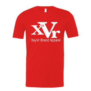 XayVr Brand Apparel White Logo Tee (Puff Raised)