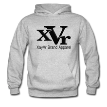 Load image into Gallery viewer, XayVr Brand Apparel Black Logo Hoodie (Puff Raised)
