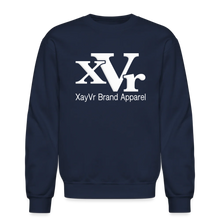 Load image into Gallery viewer, XayVr Brand Apparel White Logo Sweatshirt (Puff Raised)
