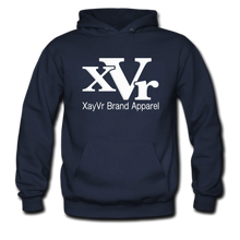 Load image into Gallery viewer, XayVr Brand Apparel White Logo Hoodie (Puff Raised)
