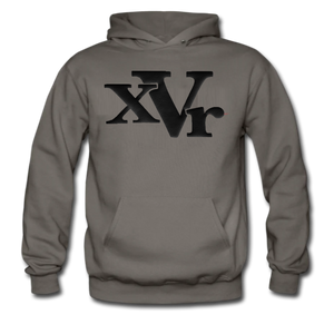 xVr Black Logo Hoodie (Puff Raised)